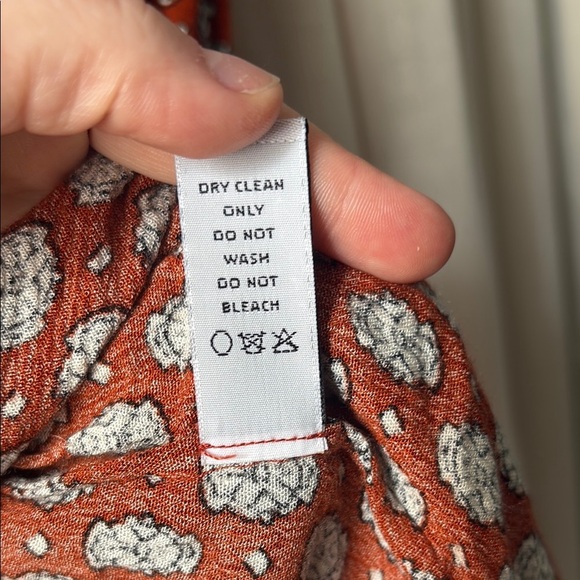 Christy Dawn Rust Floral Midi Dress – Deadstock Fabric, Size Small - Picture 5 of 5